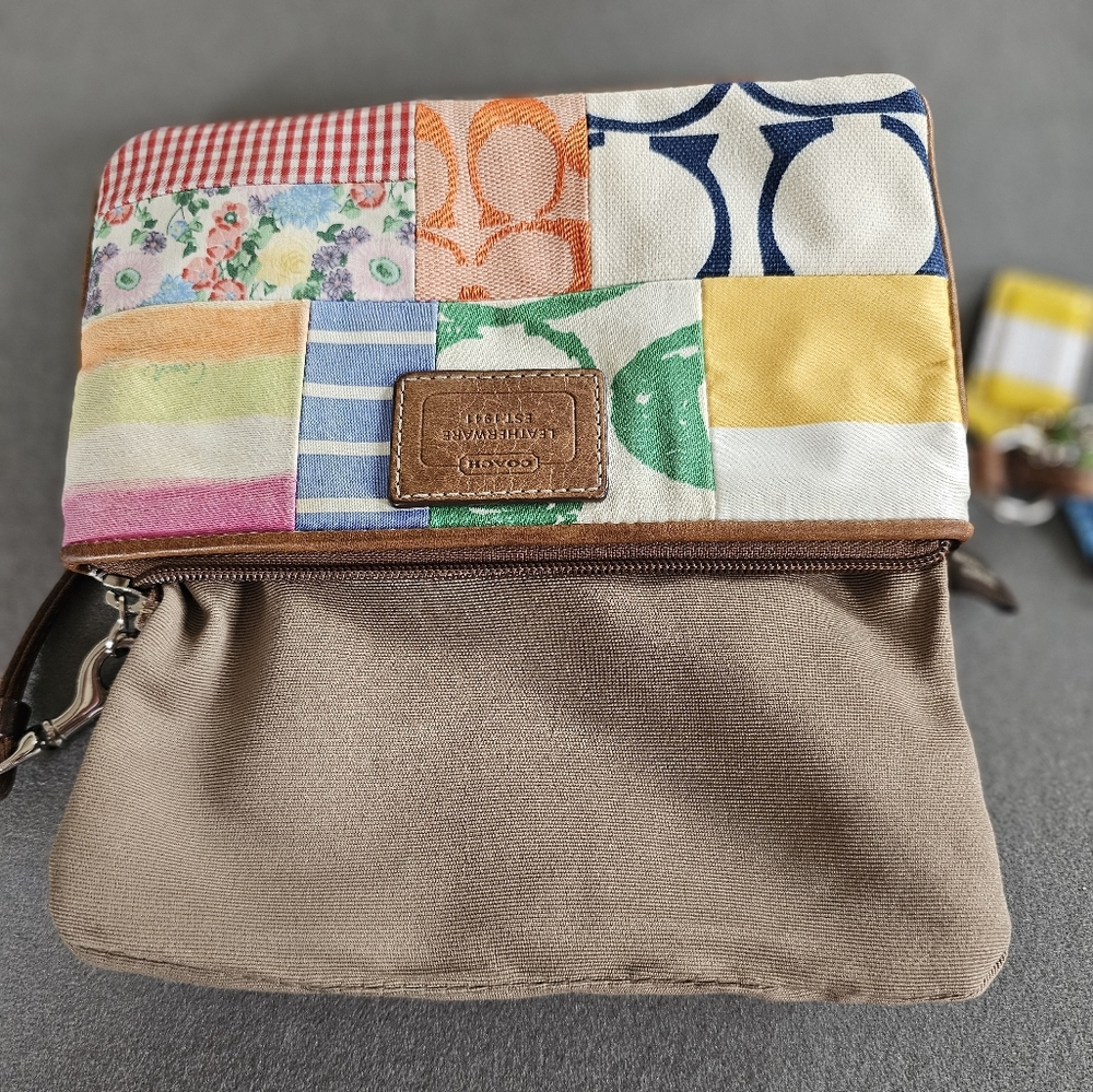 Coach Multicolor Patchwork Wristlet Guc - image 5